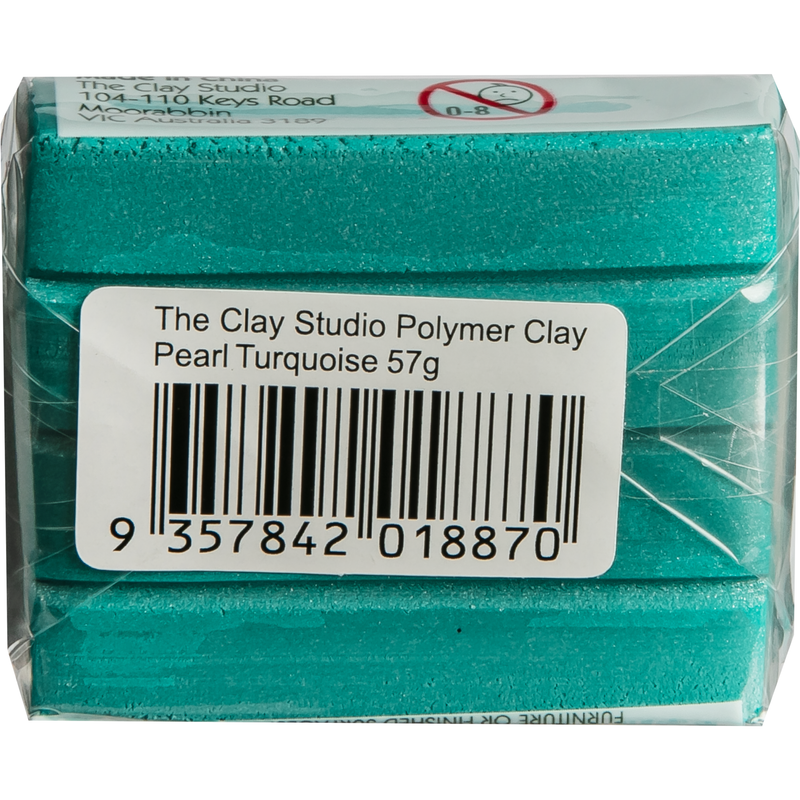 Gray The Clay Studio Polymer Clay Pearl Turquoise 57g Polymer Clay (Oven Bake)