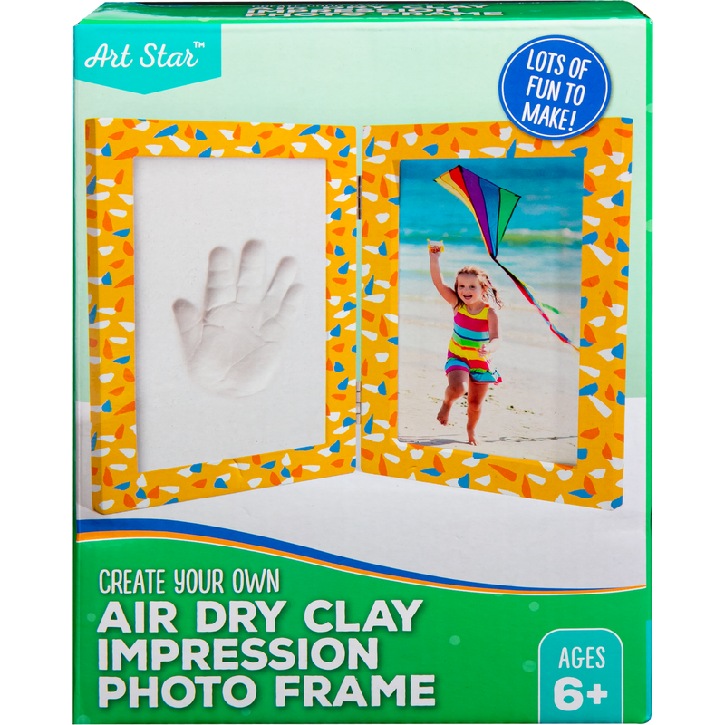 Dark Cyan Art Star Create Your Own Clay Handprint Photo Frame Kids Craft Kits