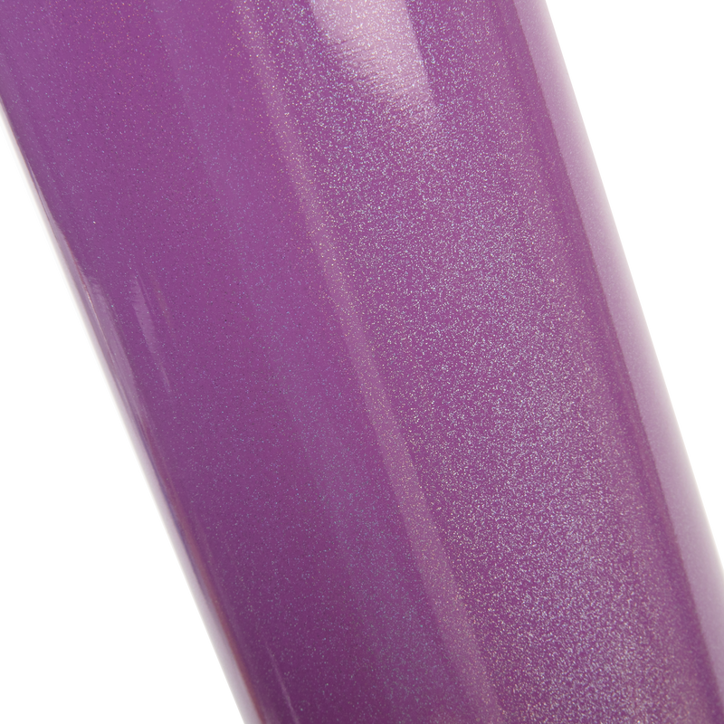 Dim Gray Personalisable Glitter Sparkling Stainless Steel Skinny Tumbler With Straw- Purple 20oz/600ml Craft Basics