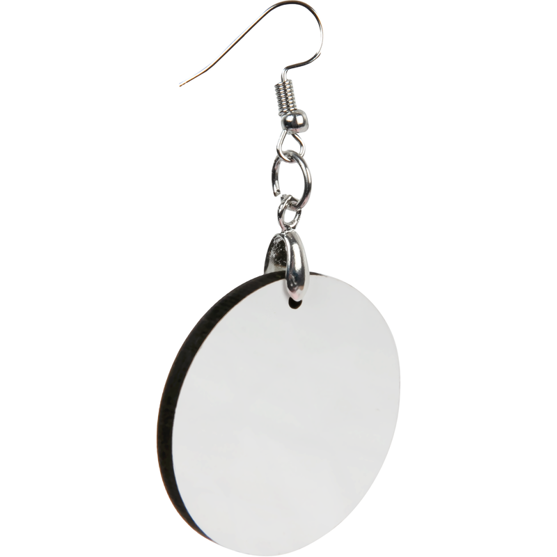 Light Gray Personalisable Hardboard Ear Ring Round 3.5cm diameter Craft Basics