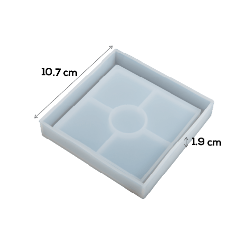 Gray Urban Crafter Coaster Mould-Square Resin Moulds