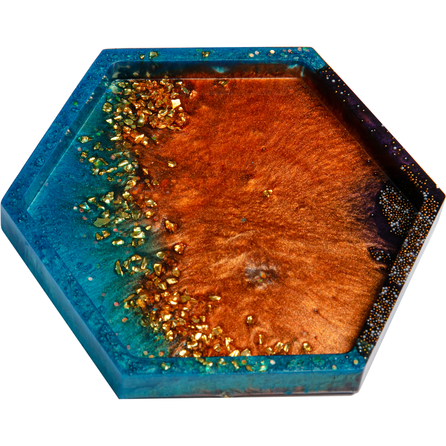 Dark Slate Gray Urban Crafter Resin Mould Hexagon Edged Coaster Resin Craft