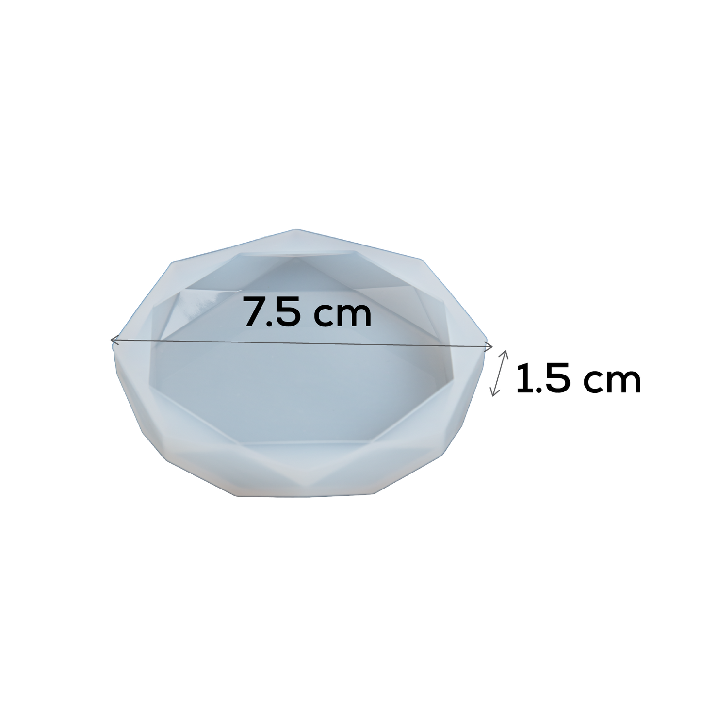 Gray Urban Crafter Silicone Coaster Mould Coasters-Diamond Round, Small Resin Moulds