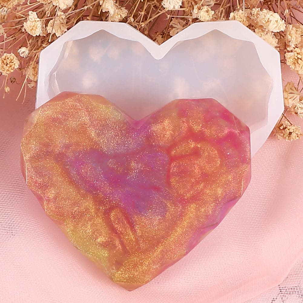 Tan Urban Crafter Silicone Mould-Diamond Heart, Small Resin Moulds