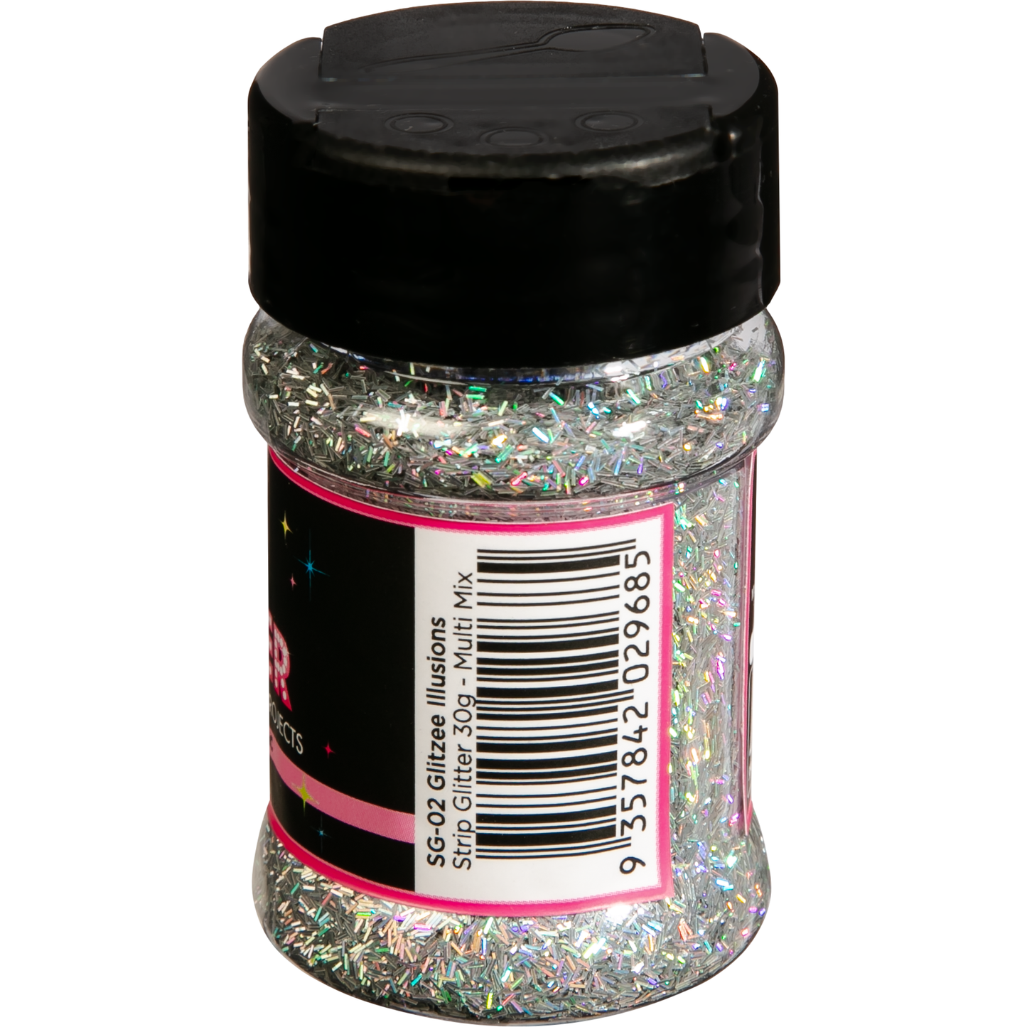 Gray Illusions Strip Glitter-Multi Mix (30g) Craft Basics