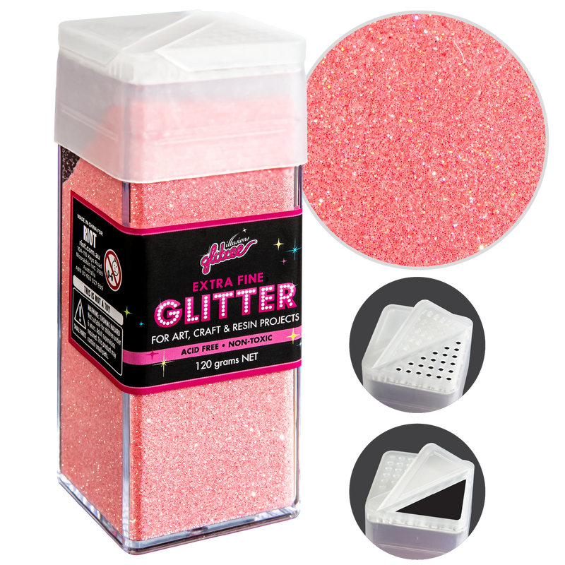 Light Pink Illusions Extra Fine Ordinary Glitter 0.2mm-Pink (120g) Craft Basics