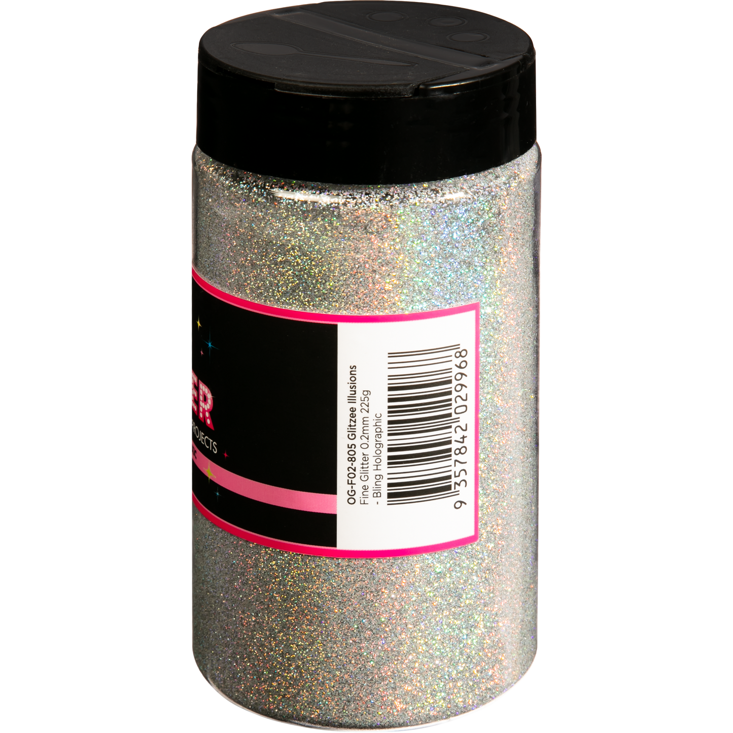 Light Gray Illusions Fine Ordinary Glitter 0.2mm-Bling Holographic (227g) Glitter