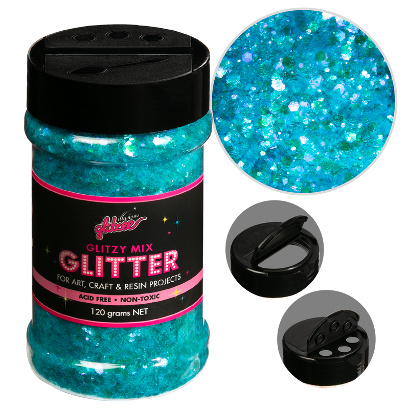 Rosy Brown Illusions Glitzy Mix Specialty Glitter-Frosty Sky (113g) Craft Basics