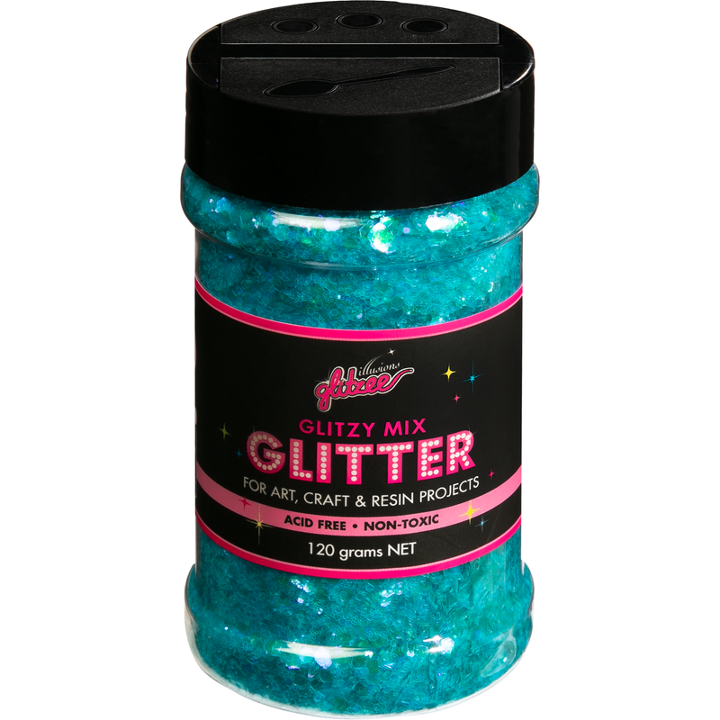Black Illusions Glitzy Mix Specialty Glitter-Frosty Sky (113g) Craft Basics
