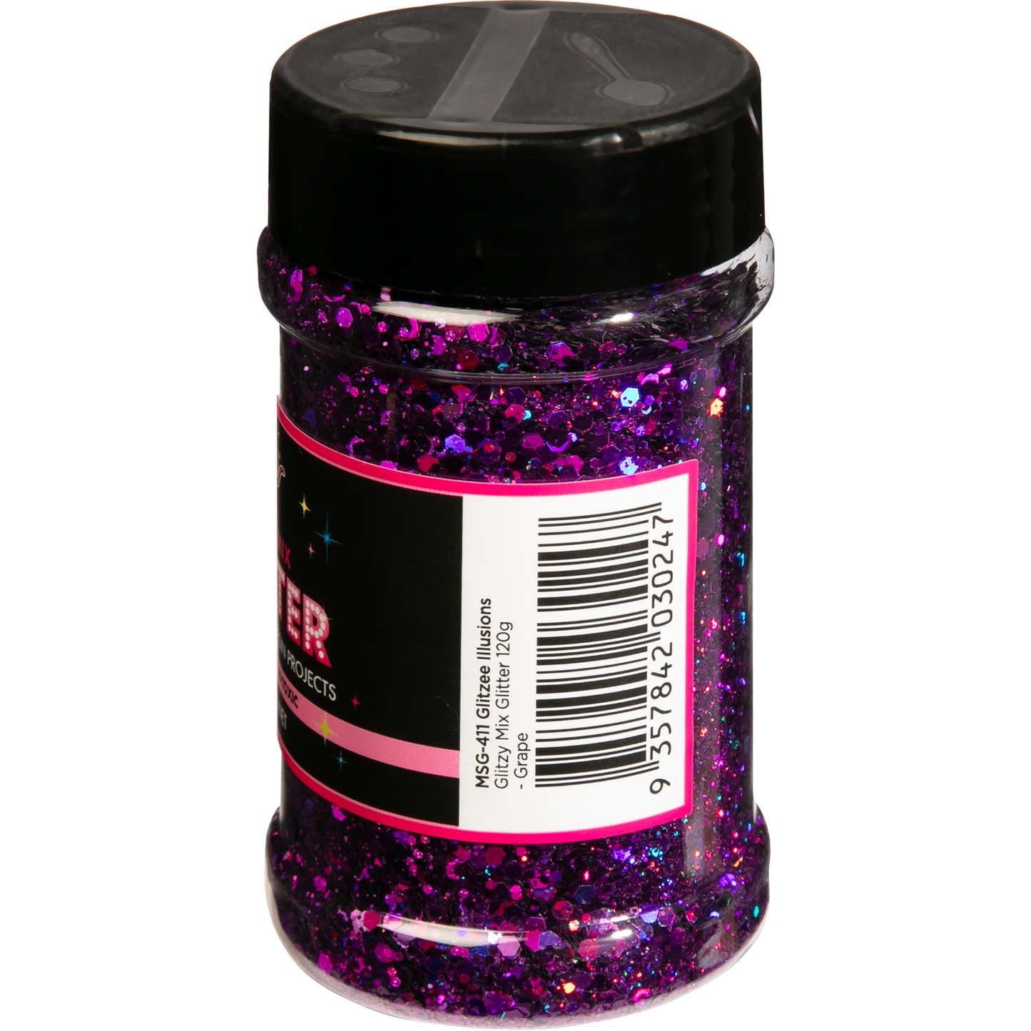 Black Illusions Glitzy Mix Specialty Glitter-Grape (113g) Glitter