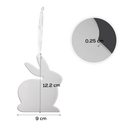 Light Gray Art Star Easter Hanging Clear Acrylic Sitting Rabbit Clear Blank 10x12.1cm Easter