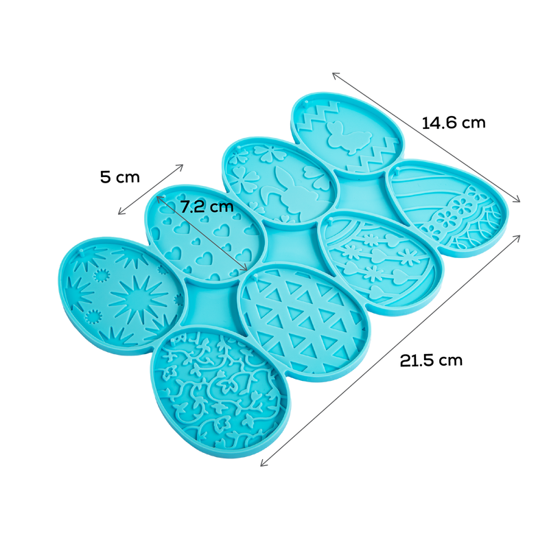 Medium Turquoise Urban Crafter Easter Egg Pendant Silicone Mould 21.7x14.6cm Resin Craft