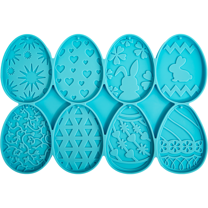 Medium Turquoise Urban Crafter Easter Egg Pendant Silicone Mould 21.7x14.6cm Resin Craft