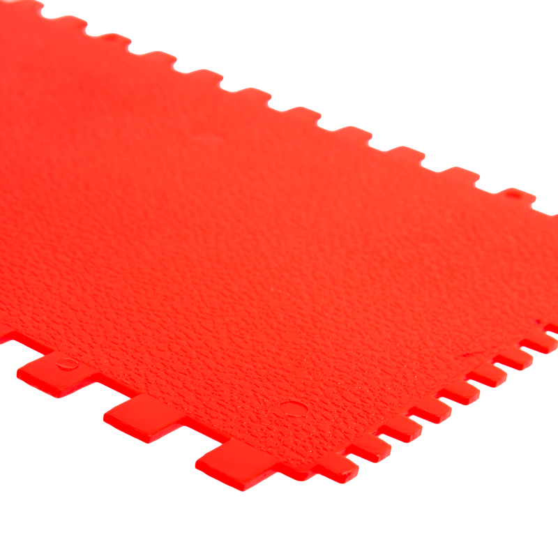 Orange Red Urban Crafter Texture Spreader Tool with 4mm, 6mm, 8mm Notches All Resin Craft Supplies