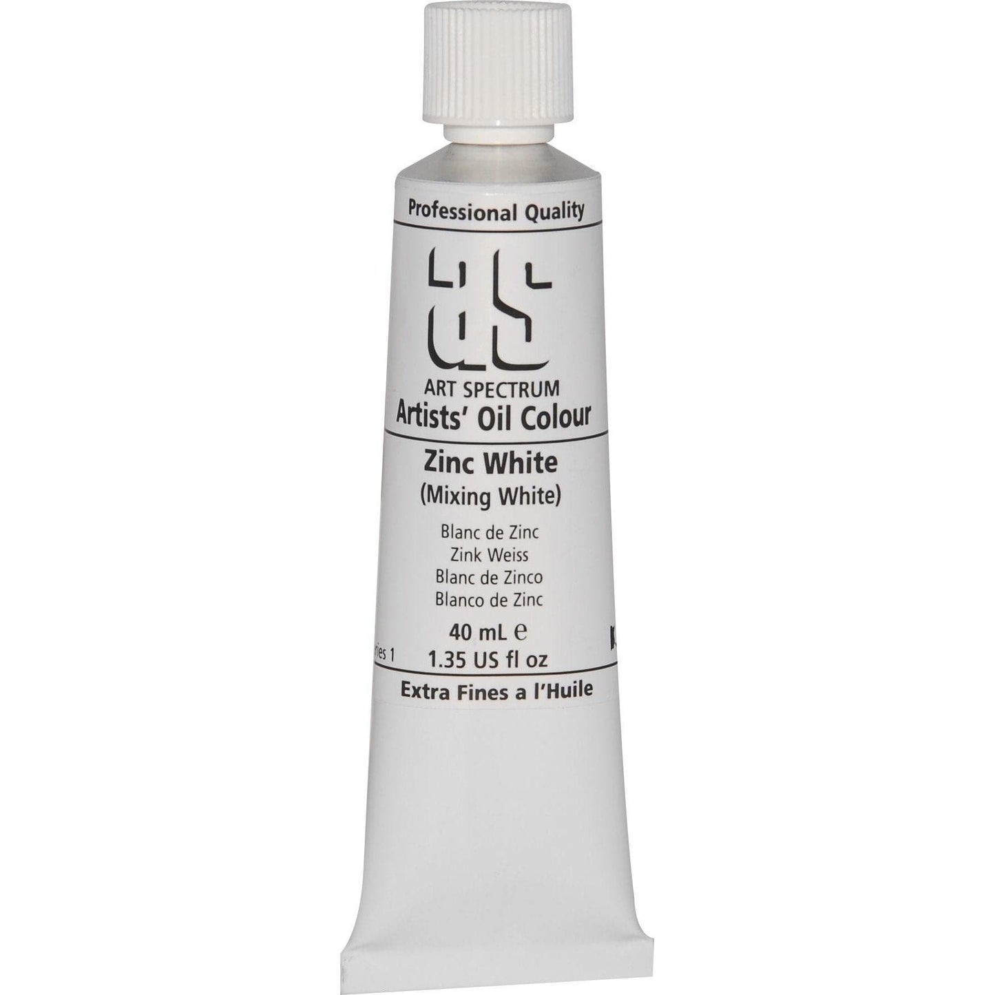 Gray Art Spectrum Oil Paint 40mL Zinc White S1 Oil Paints