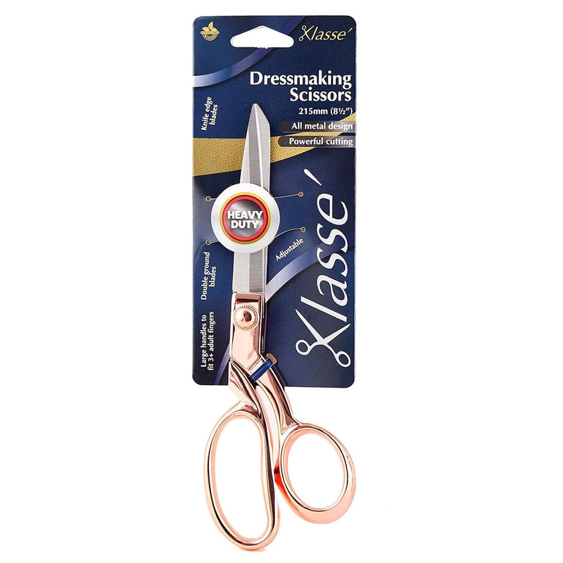 Wheat KLASSE SCISSORS  Dressmaking Scissors Rose Gold Handle 215mm (8 1/2") Quilting and Sewing Tools and Accessories