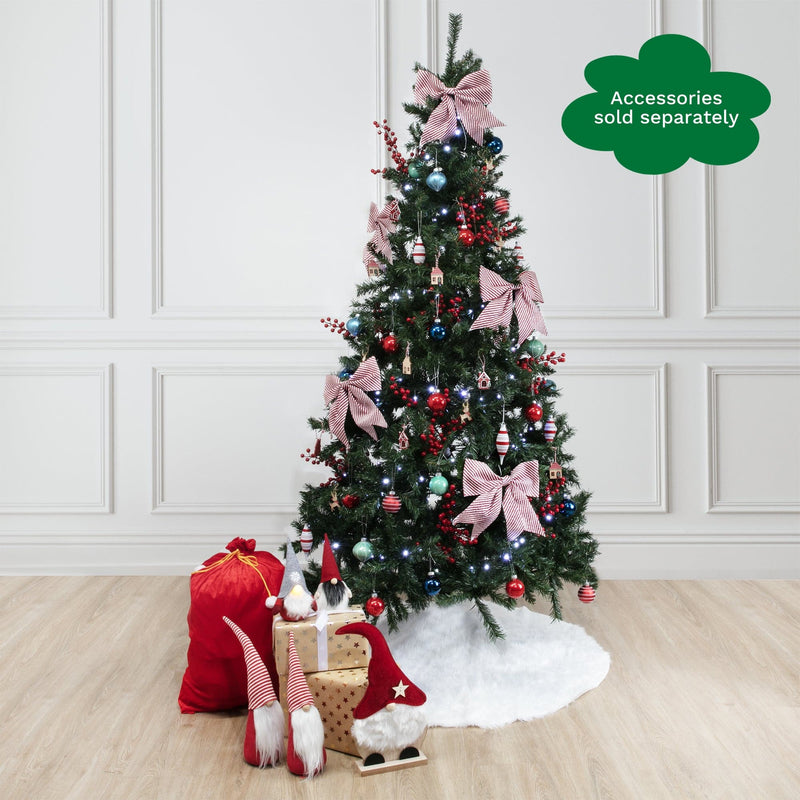 Light Gray Make a Merry Christmas Pine PVC Hinged Tree 180cm with 448 Tips Christmas