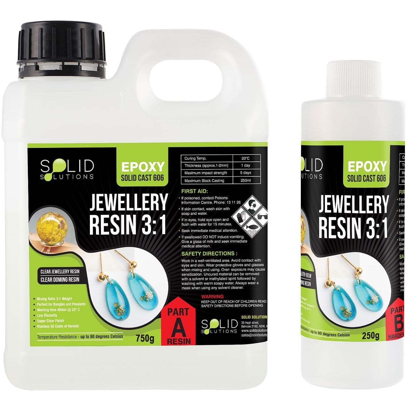 Beige Solid Solutions Solid Cast 606 Jewellery Resin 3:1 1KG Kit Resins for Casting