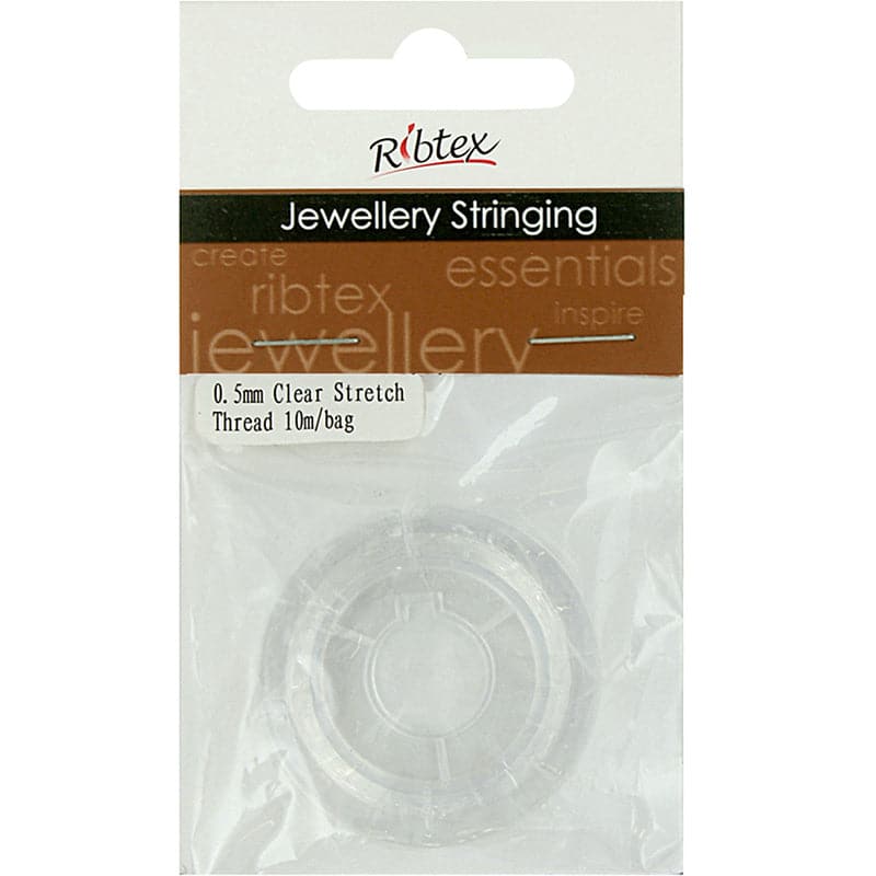 Light Gray Ribtex Stretch Thread 0.5mm Clear 10M Jewelry Cord and String