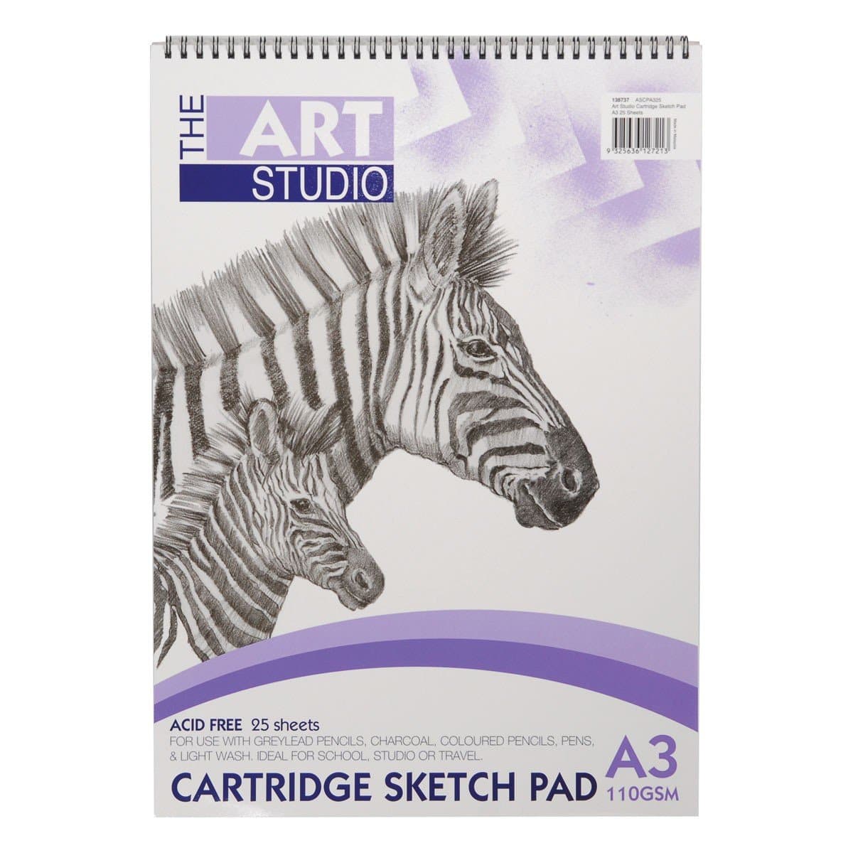 The Art Studio A3 Cartridge Sketch Pad 110gsm 25 Sheets