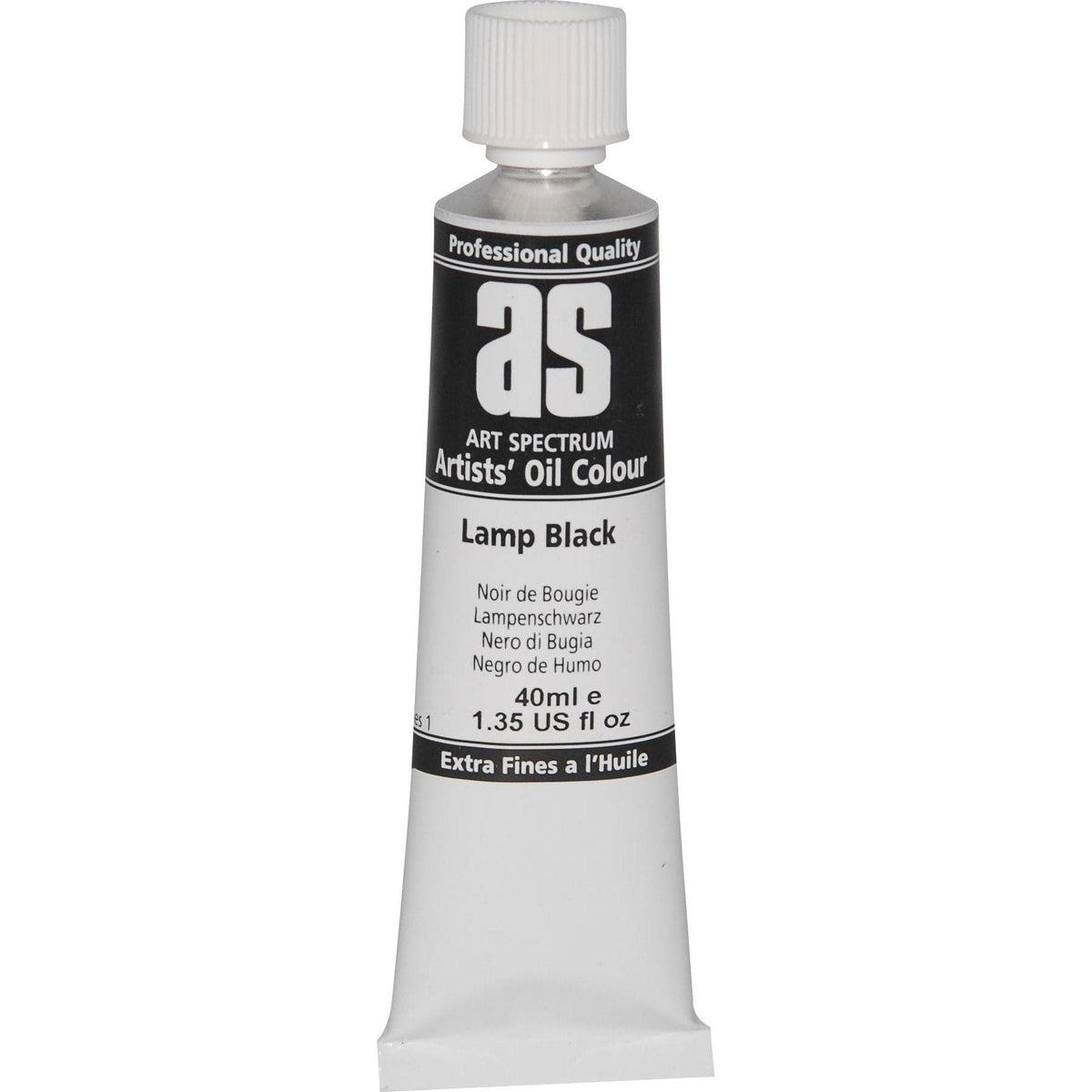 Gray Art Spectrum Oil Paint 40mL Lamp Black S1 Oil Paints
