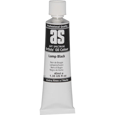 Gray Art Spectrum Oil Paint 40mL Lamp Black S1 Oil Paints