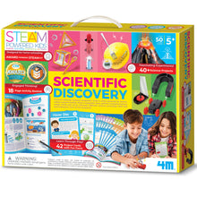 4M Scientific Discovery kit box showing experiment images and activity booklet