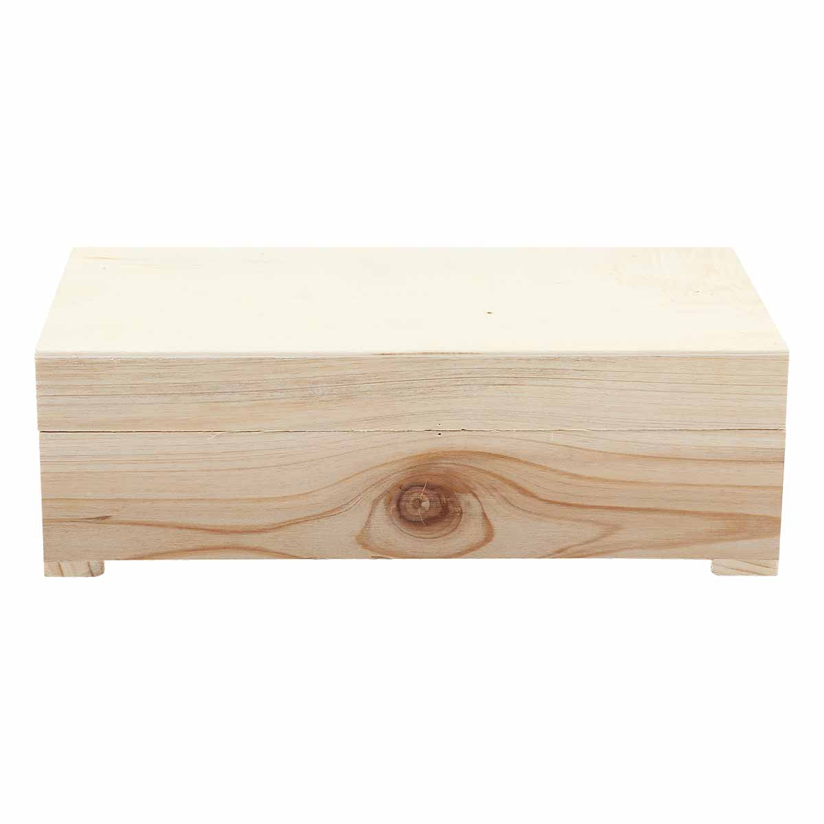 Light Gray Urban Crafter Hinged Wooden Box 24 x 13 x 7.6cm Wood Crafts