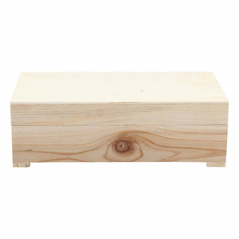 Light Gray Urban Crafter Hinged Wooden Box 24x13x7.6cm Wood Crafts