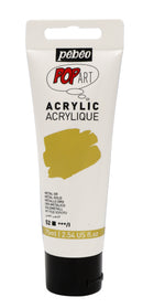 White Smoke Pebeo Popart Acrylic Paint, Metallic Gold, 75ml Acrylic Paints