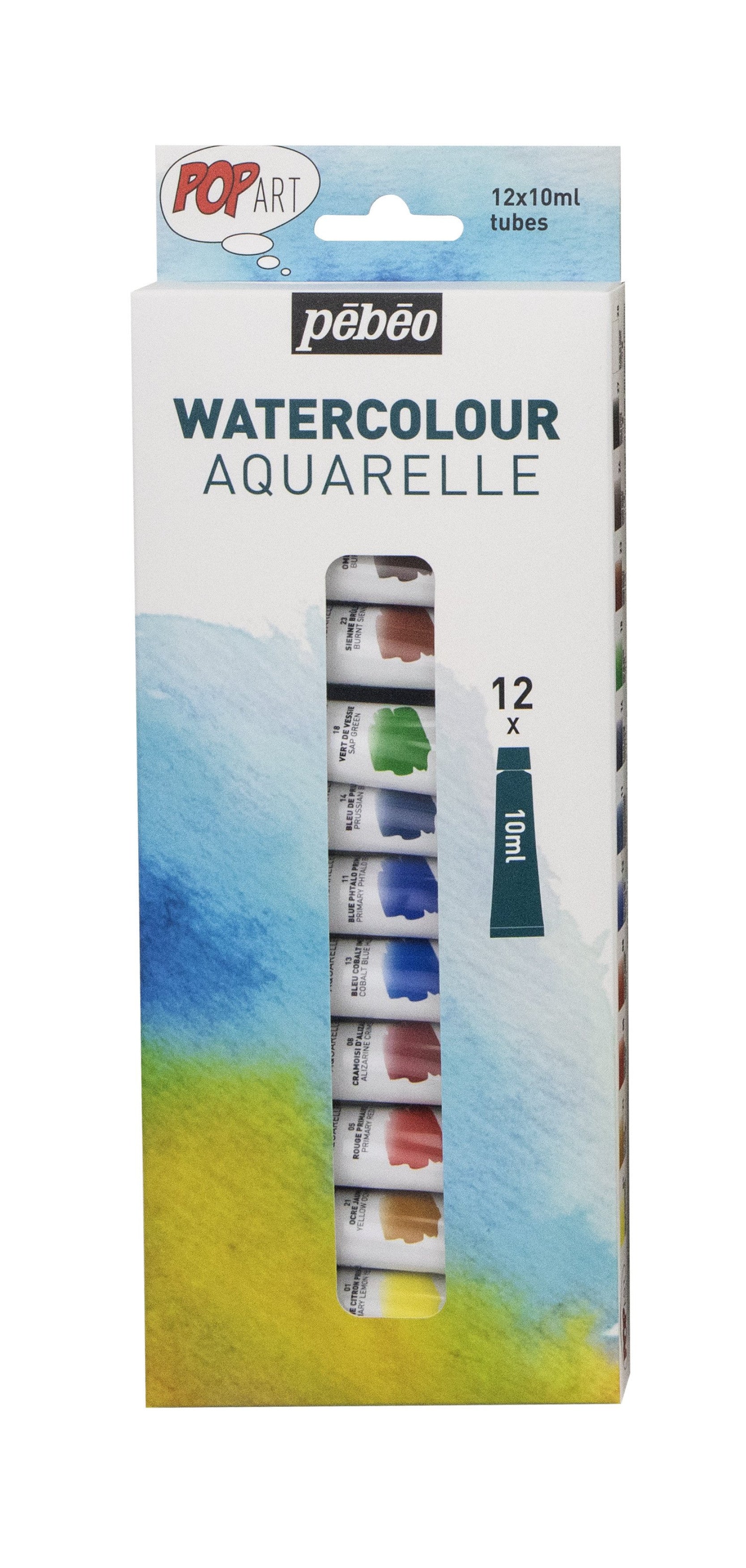 Light Gray Pebeo Popart Watercolour Set, 12X10ml Acrylic Paints