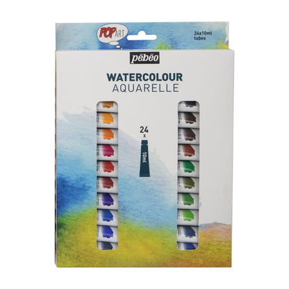 Light Gray Pebeo Popart Watercolour Set, 24X10ml Acrylic Paints