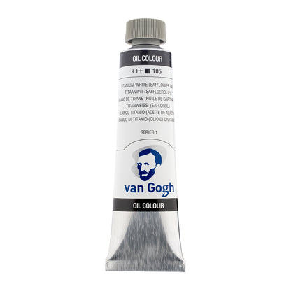 White Smoke Van Gogh Oil Paint, 40ml - 105 - Titanium White S1 Oil Paint