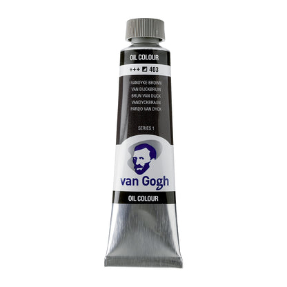 White Smoke Van Gogh Oil Paint, 40ml - 403 - Vandyke Brown S1 Oil Paint