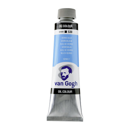 White Smoke Van Gogh Oil Paint, 40ml - 530 - Sevres Blue S1 Oil Paint