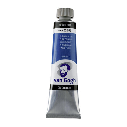 White Smoke Van Gogh Oil Paint, 40ml - 570 - Phthalo Blue S1 Oil Paint