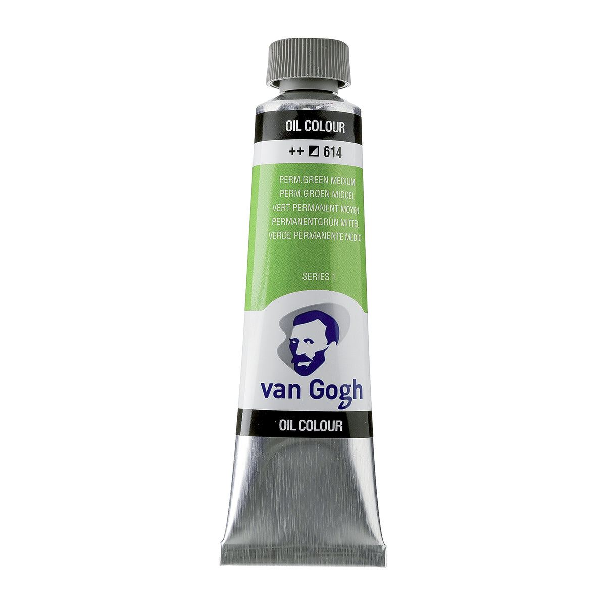 White Smoke Van Gogh Oil Paint, 40ml - 614 - Permanent Green Medium S1 Oil Paint