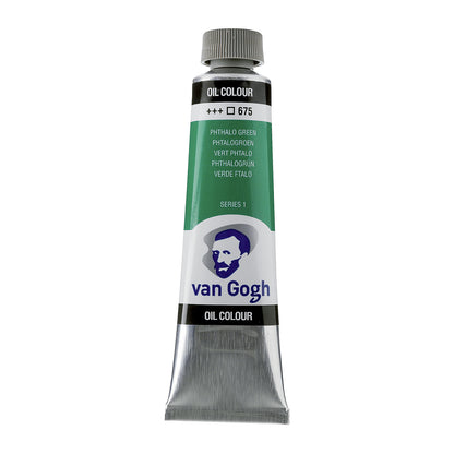White Smoke Van Gogh Oil Paint, 40ml - 675 - Phthalo Green S1 Oil Paint