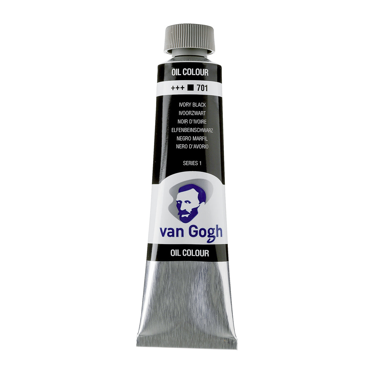 White Smoke Van Gogh Oil Paint, 40ml - 701 - Ivory Black S1 Oil Paint