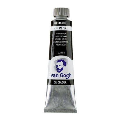 White Smoke Van Gogh Oil Paint, 40ml - 702 - Lamp Black S1 Oil Paint
