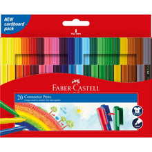 Red Faber Castell Connector Pens, Assorted Colours - 20 Pack Kids Drawing Supplies