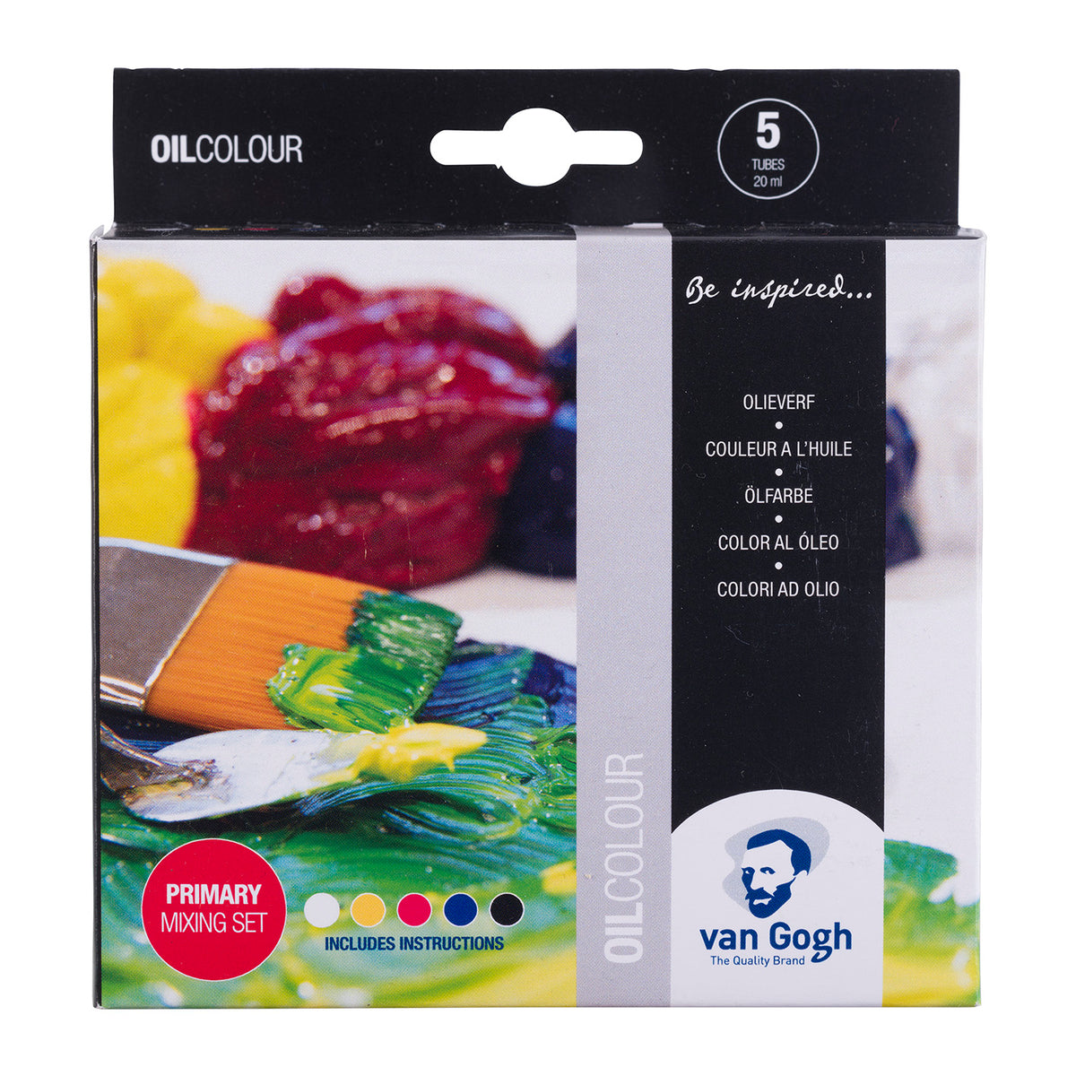 Black Van Gogh Oil Colours Primary Mixing Set, 5x20ml Oil Paint