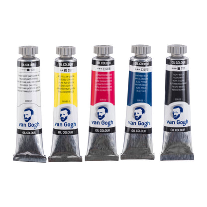 White Smoke Van Gogh Oil Colours Primary Mixing Set, 5x20ml Oil Paint