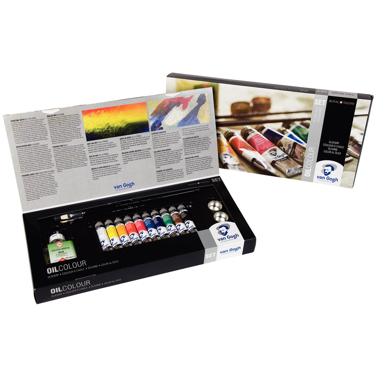 White Smoke Van Gogh Oil Advanced Set 10x20ml + Accessories Oil Paint