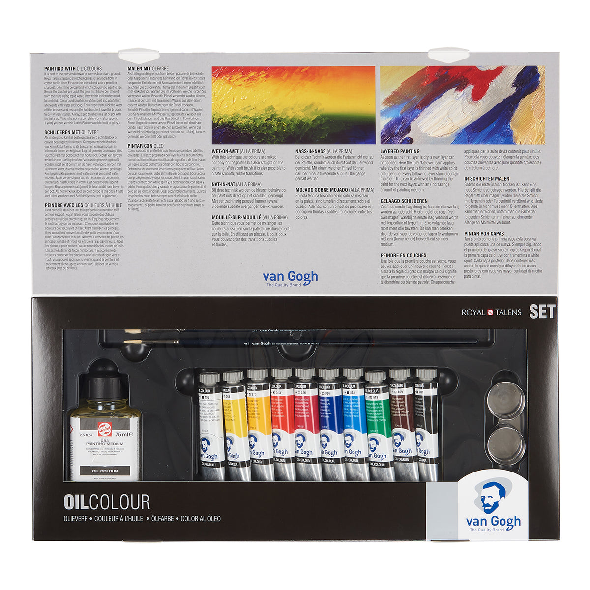 Gray Van Gogh Oil Advanced Set 10x20ml + Accessories Oil Paint