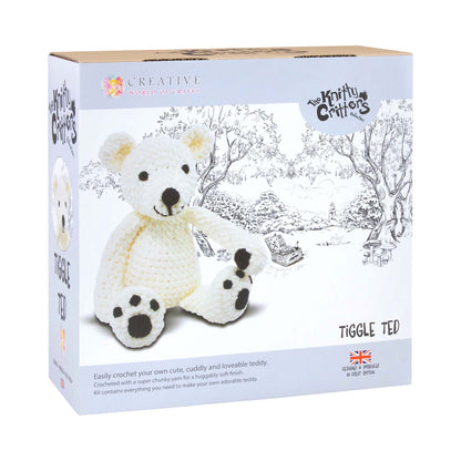 White Smoke The Knitty Critters Collection Crochet Kit - Tiggle Ted Crochet