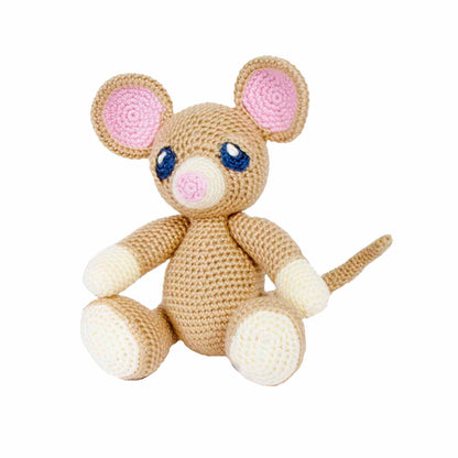 White Smoke The Knitty Critters Collection Crochet Kit - Basil The Mouse Crochet