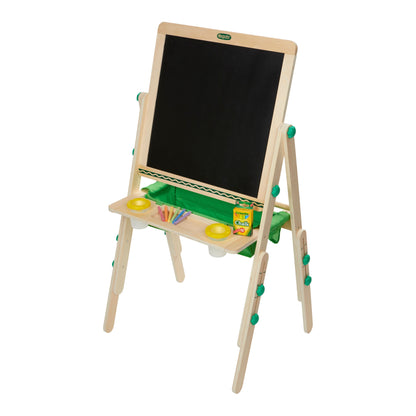 Tan Crayola Kids Deluxe Wooden Art Easel Kids Painting Sets