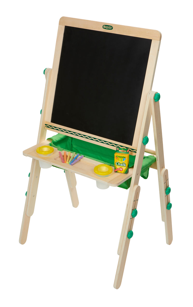 Tan Crayola Kids Deluxe Wooden Art Easel Kids Painting Sets