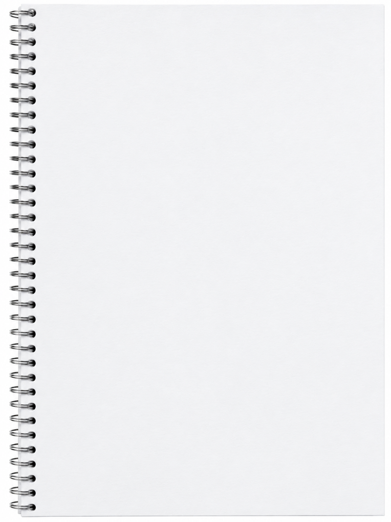 White Smoke Riot Visual Art Diary, A4 110GSM, 60 Sheets, Clear Cover Visual Art Diaries